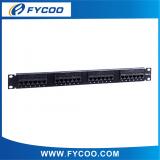 Cat.5e UTP 24 Ports Patch Panel （110 End）4 Equal Parts