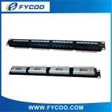 Cat.5e UTP 24 Ports Patch Panel （4 Equal Part）