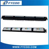 Cat.5e UTP 24 Ports Patch Panel （Double USE End） factory