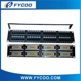 Cat.5e UTP 48 Ports Patch Panel With Bar（Double USE End )