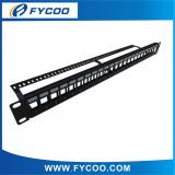 24 Ports Blank Patch Panel with Back Bar