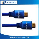 HDMI M TO M cable Metal casing type Aluminum alloy outer mold , shell color have blue、red、gold、silver